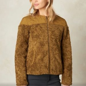 prAna Women's Good Lux Jacket Tortoise size XS Teddy Sherpa Jacket